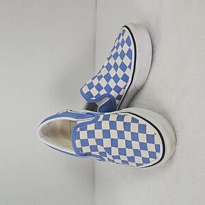 Vans | Women's Imperial Blue Checkboard Canvas Classic Slip-On Sneakers Sz 6